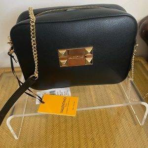 Valentino Babette Bonbon Goldtone Rockstud Genuine Leather Crossbody Bag